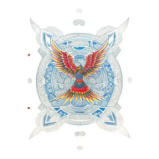 Phoenix In A Circle Pattern
