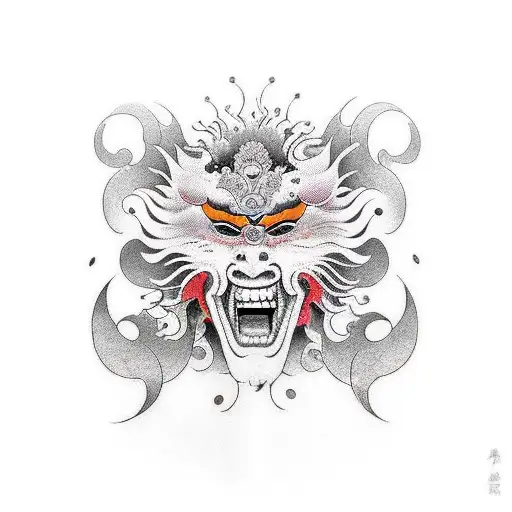 Femanine Kabuki Mask Floral