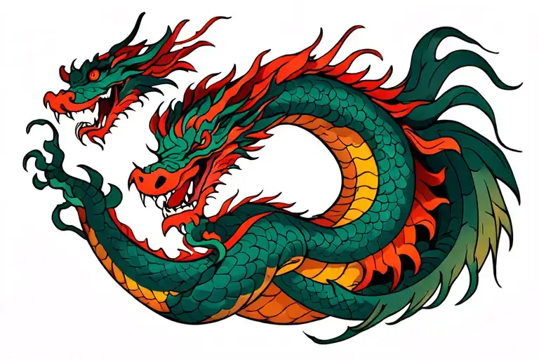 Dragon Wrapped Arm To Shoulder