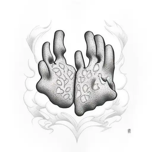 Dog Paw With Heart And Name Ozzy