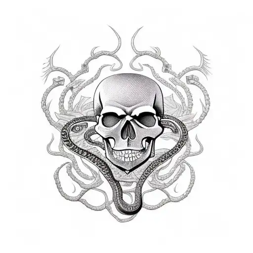 Skull And Snake