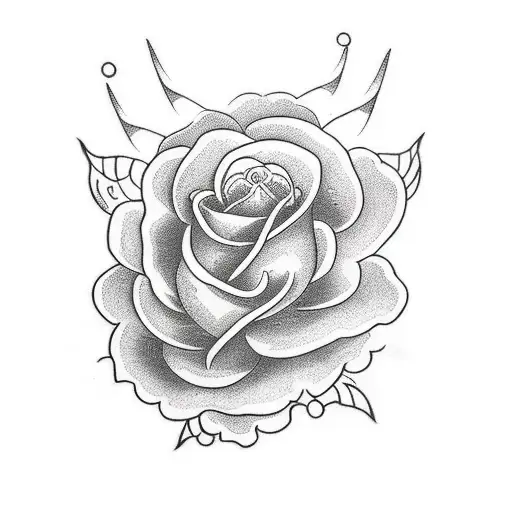 English Rose And Ship