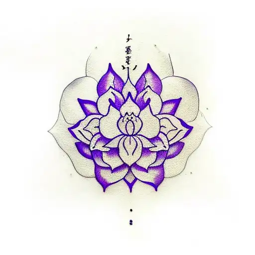 Purple Lotus Blooming From A Bullet Casing