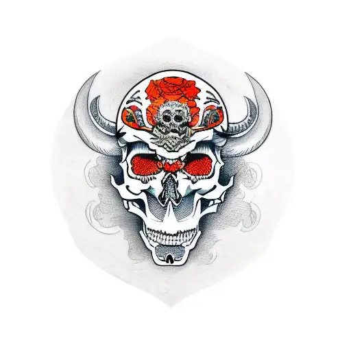 Skull Wit Oni Mask