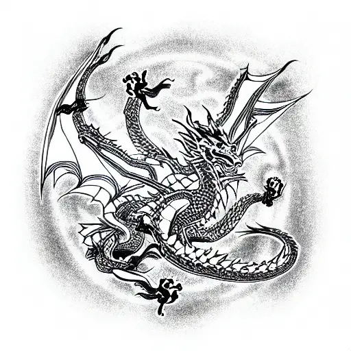 Dragon And Motorcycle