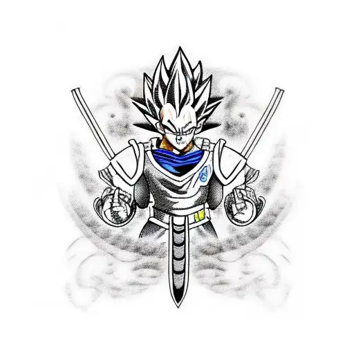 Vegeta Wearing Samurai Armor