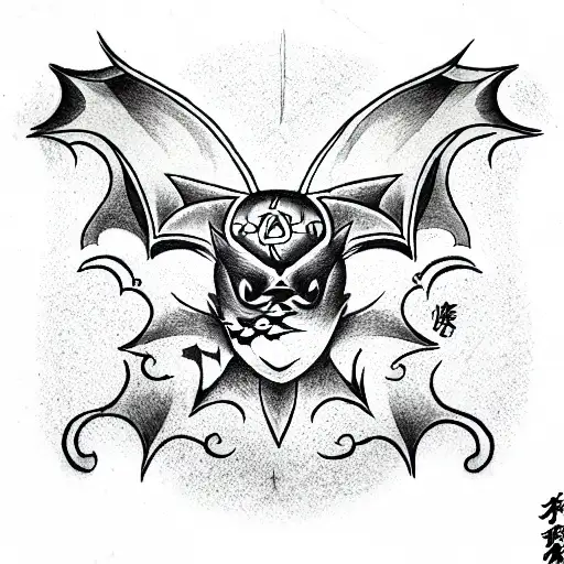 A Bat With A Maltese Cross