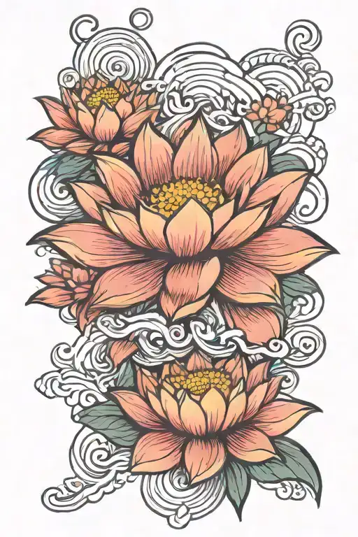 Sun Sea Lotus Flower