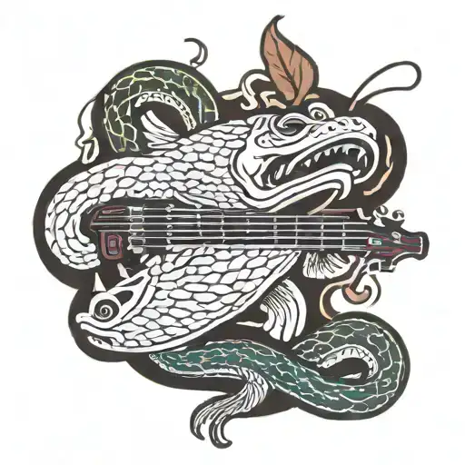 Bass Guitar Made Out Of Snakes