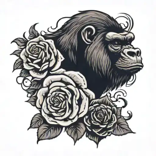 Rose And Gorilla