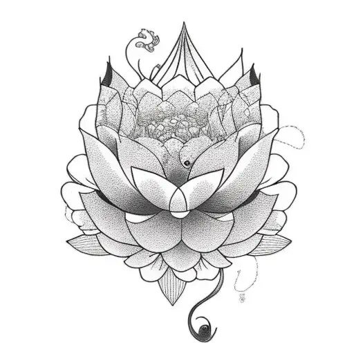 Nana Anime Character Surrounded By Lotus Flowers