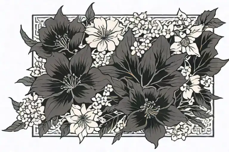 Wild Flowers On The Collarbone