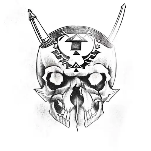 Legend Of Zelda On A Hawg Motorcycle Skull Gun Skeleton Grim Reaper Amaerican Flag Tribal Link