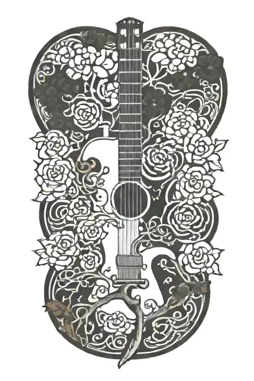 Tree Of Life Growing From Electric Guitar