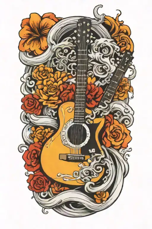 Vacuum Tube And Guitar