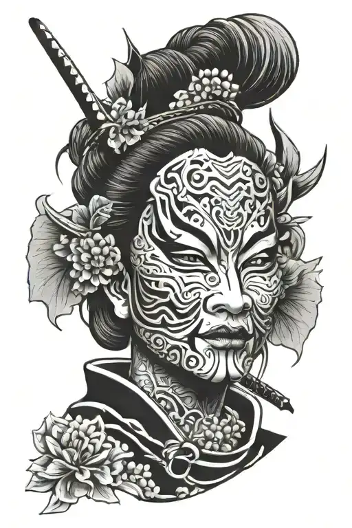 Women Samurai Mask