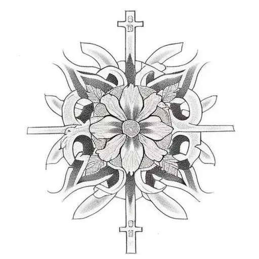 Christian Cross Flower