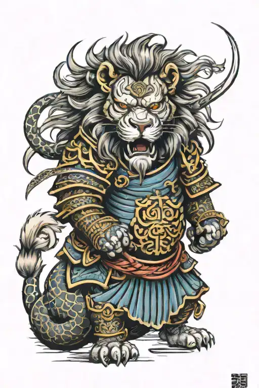Lion In Samurai Armor