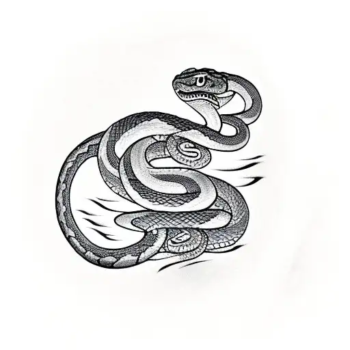 A Snake Holding 2 Ball