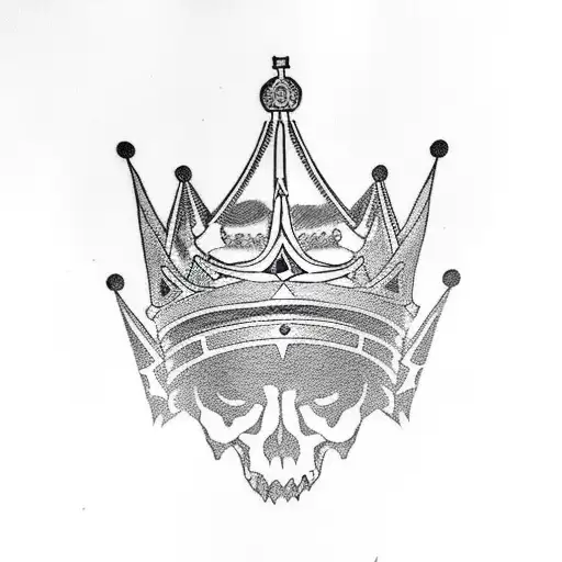 Kings Crown With Blood And Dent's On It