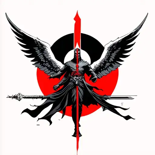 St Michael Archangel With Dark Sith Logo