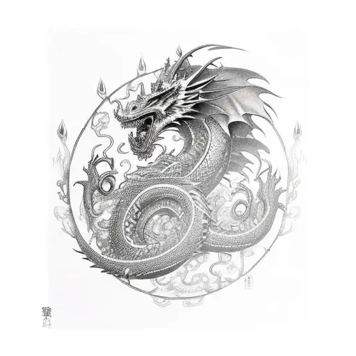 A Metal-inspired Dragon With Intricate Metallic Scales And Horns