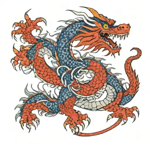 Red Ang Blue Dragon