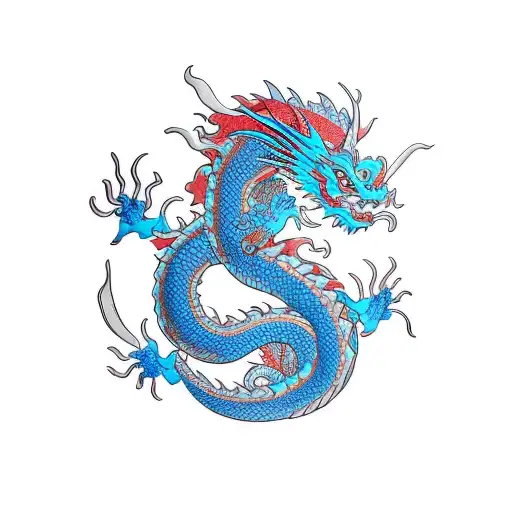 Dragon Chery Blossoms Swirls