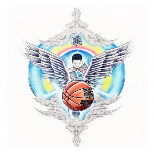 Angel Playing Basketball