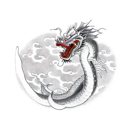 Chinese Dragon With Christian Cross