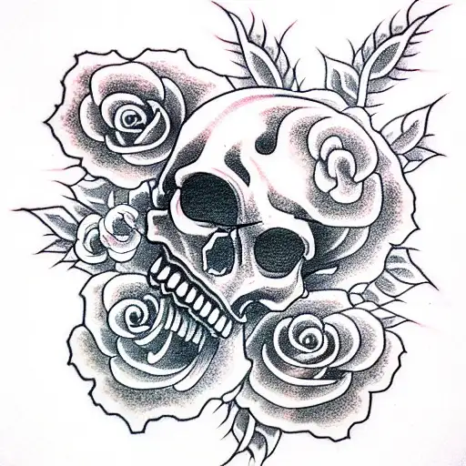 Skull And Roses