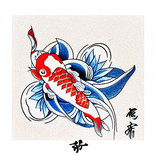 Koi With Lotus