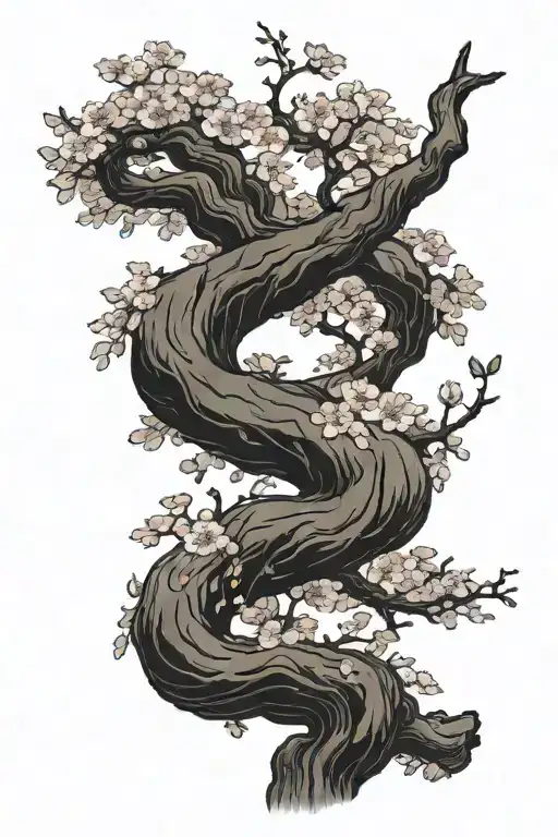 Kishi Kasei With Cherry Blossom Tree