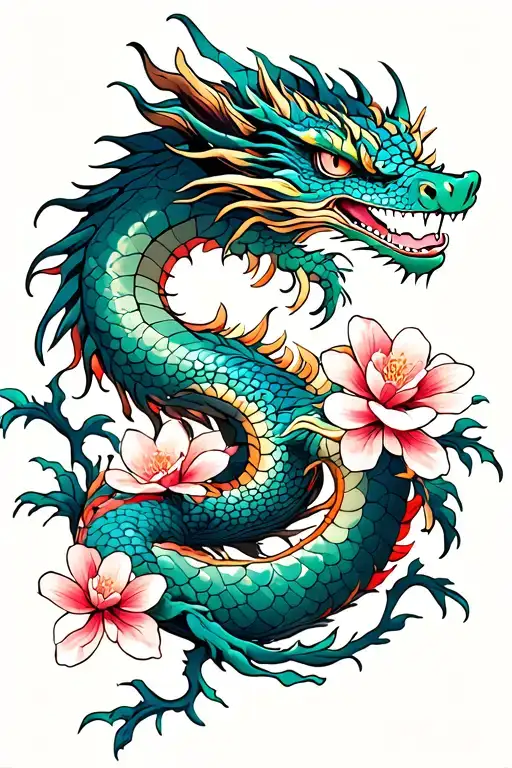 Dragon Cherry Blossom Flowers