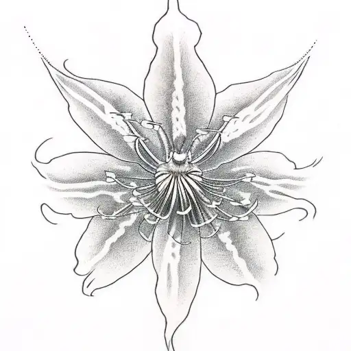 Red Spider Lily Rapping Around A Cross