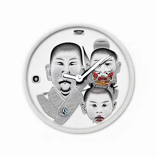 A Watch Face With My Children As The Background