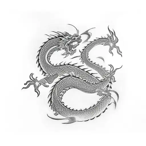 Dragon Wrapped In Arm And Shoulder