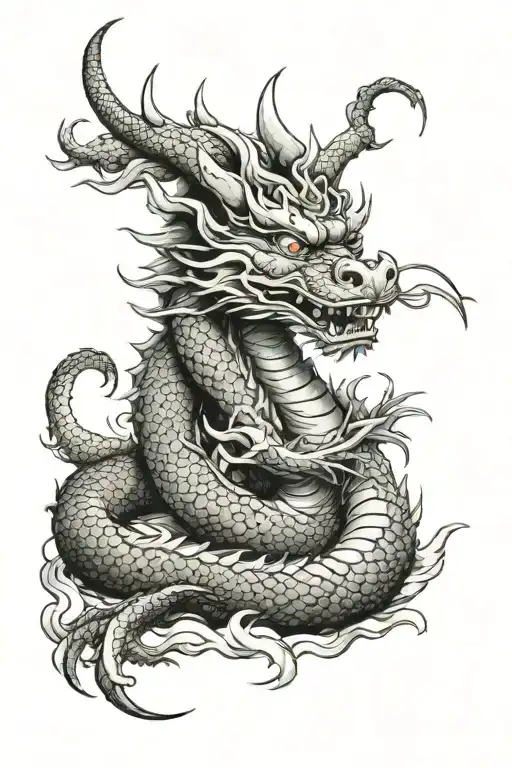 Dragon Wrapped Length Wise King Head