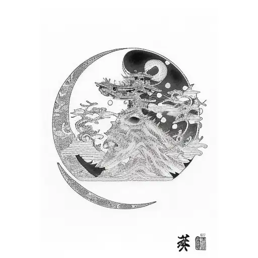 Moon Black And White