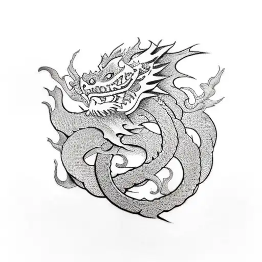 Letter A With Dragon