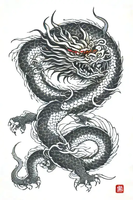Japanese Traditional Dragon Flying