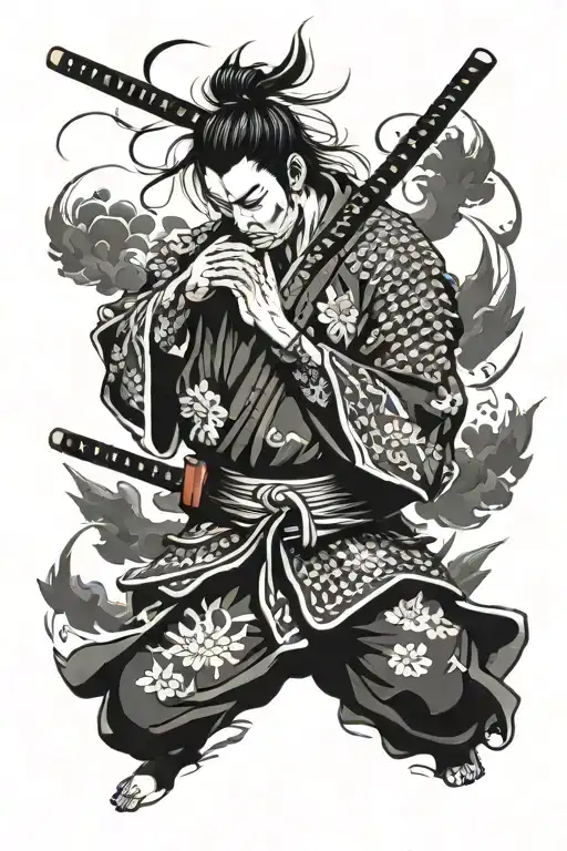Samurai Praying