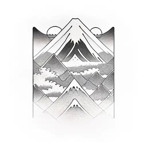 Mountain Scene And Ocean