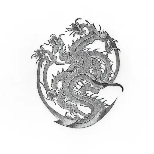 Tete De Dragon Corne Arbre De Cerisier