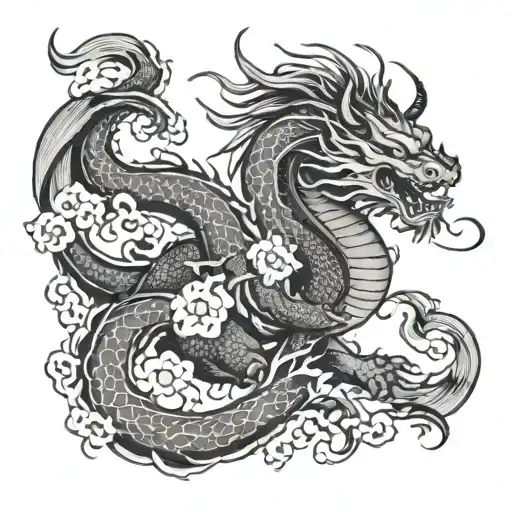 Japanese Tradi Amaterasu Dragon Samurai