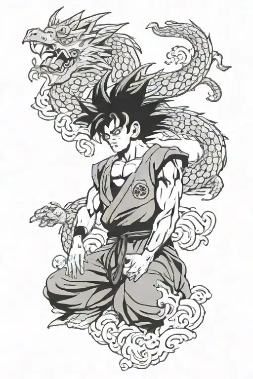 Dragon Ball Son Goku Meditating