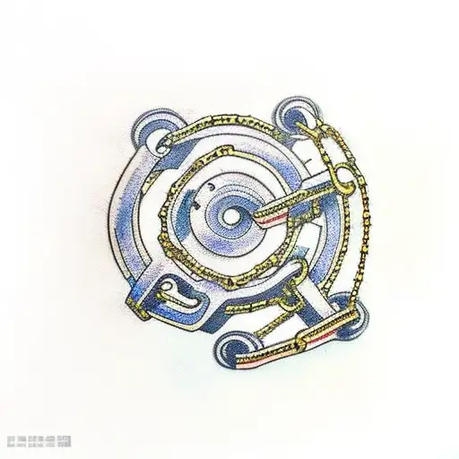 Broken Chain Around The Low Part Of The Leg