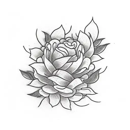 Red Flowers On A Black Background