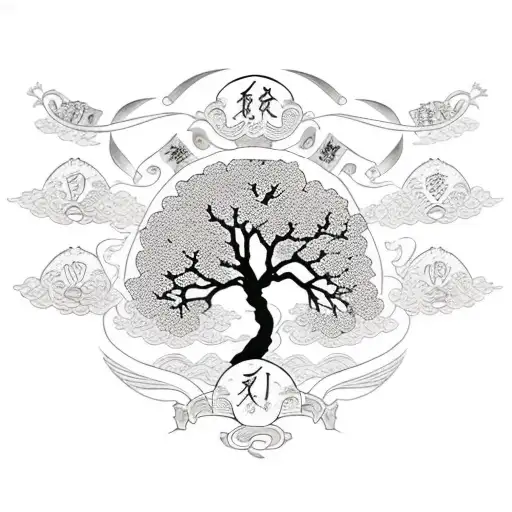 A Family Tree With Names Of Loved Ones