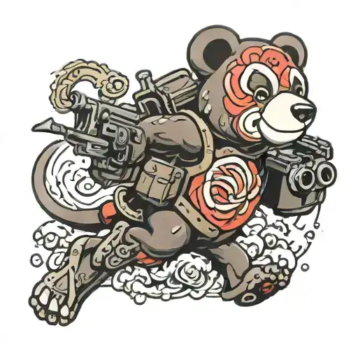 Carebear With Machine Gun Morphing